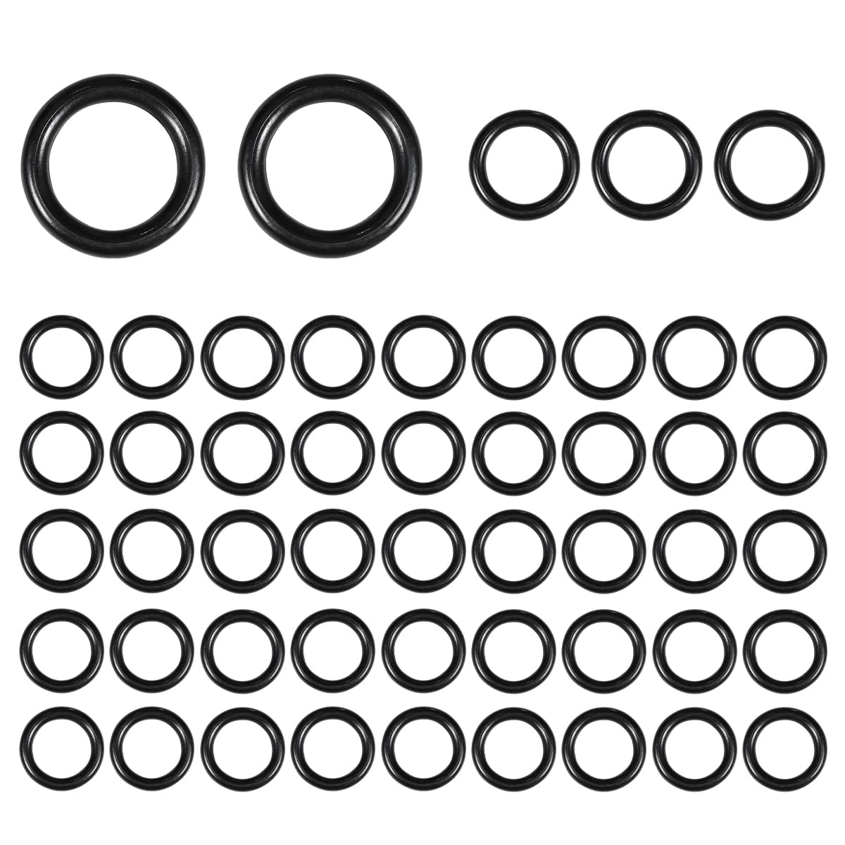 50 PCS Oil Drain Plug O-Ring, Rubber Drain Plug O-Rings Replacement for #11105, O Ring Gasket Ring for Oil, Transmission, Primary Drain Plugs, Motorcycle Accessories