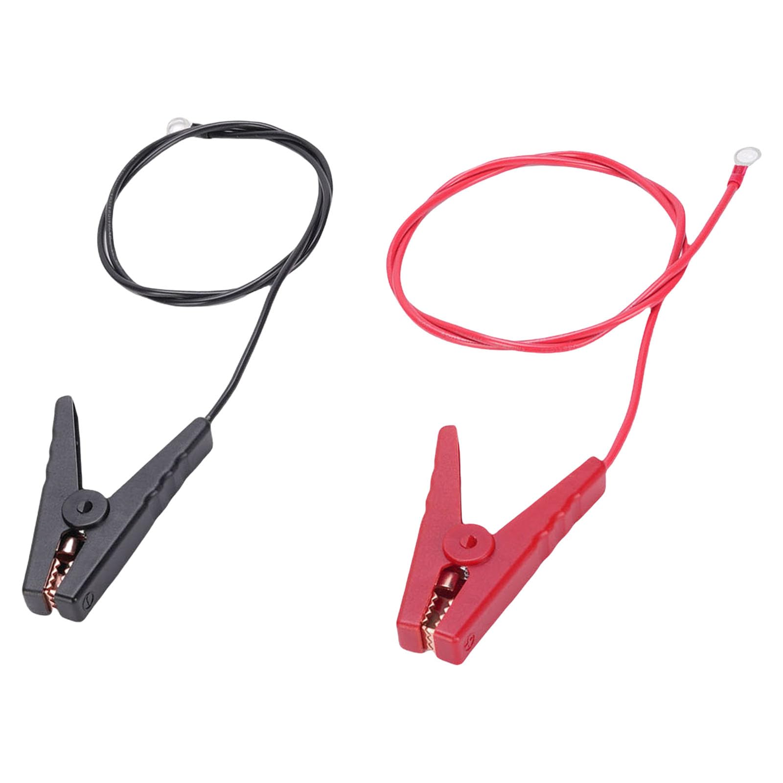 Maxtonser 2PCs Solar Fence Charging Accessories Copper Alligators Clip Insulated Leads Wire for Electric Livestock Fencing Systems