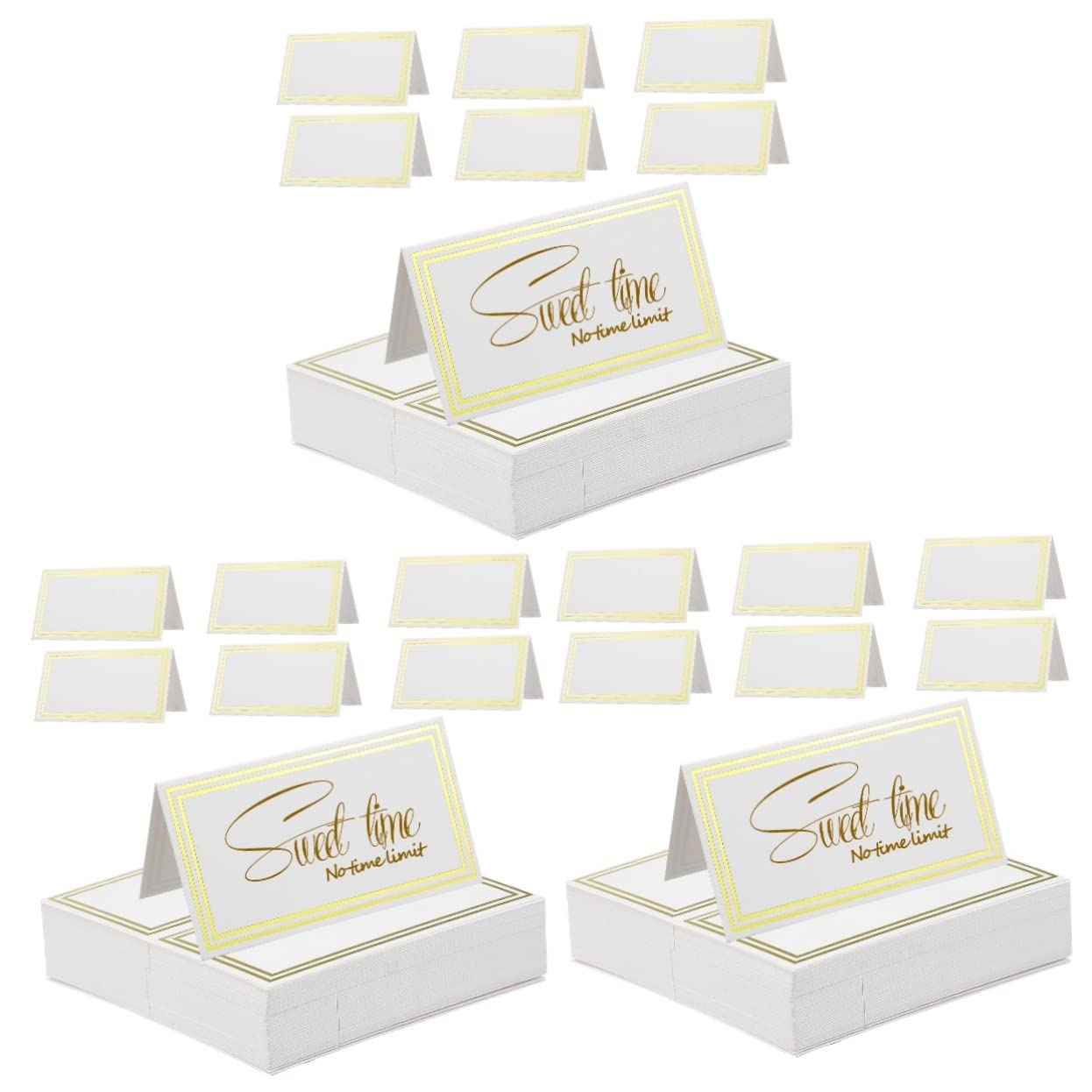 Angoily 3 Sätze Elegante Tischkarten Mit Bronziertem Design Platzkarten Für Hochzeiten Und Dinner Hochwertige Beschreibbare Karten Aus Dickem 60 Stück * 3