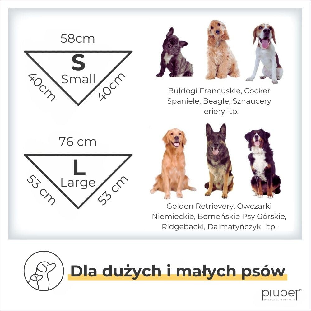 PiuPet® Bandany dla psów (S) - Fioletowy/różowy - Zestaw 2 bandan dla psów - Stylowe bandany dla dużych i małych psów - Ubranka i akcesoria dla psów
