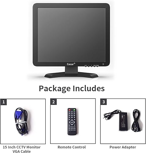 Vista 7 de Cocar Monitor de seguridad CCTV de 19 pulgadas con BNC VGA HDMI AV Altavoz incorporado 43 Pantalla HD Pantalla LCD con reproductor multimedia USB