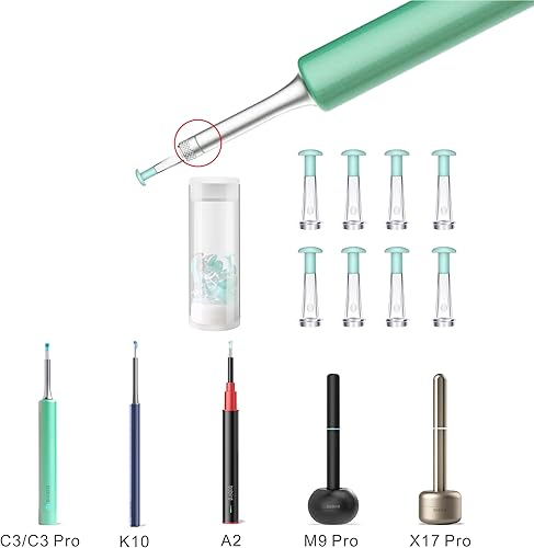 Miniatura 3 de Bebird Bebird - Puntas de repuesto para cámara de oído C3, 11 puntas de eliminación de cera de oído para limpieza de cerumen húmedoseco, accesorios