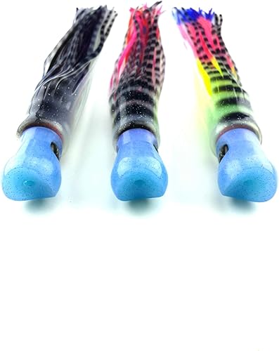 Miniatura 5 de Lobo señuelos # 31 9" Skipjack híbrido rosa UV interferencia suave cabeza Trolling Tuna Mahi Marlin señuelo