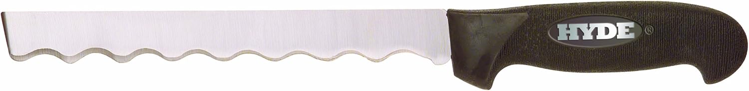 Hyde Tools 60118 8-3/4-Inch 14-Gauge Square-Point Insulation Knife, Black and Silver