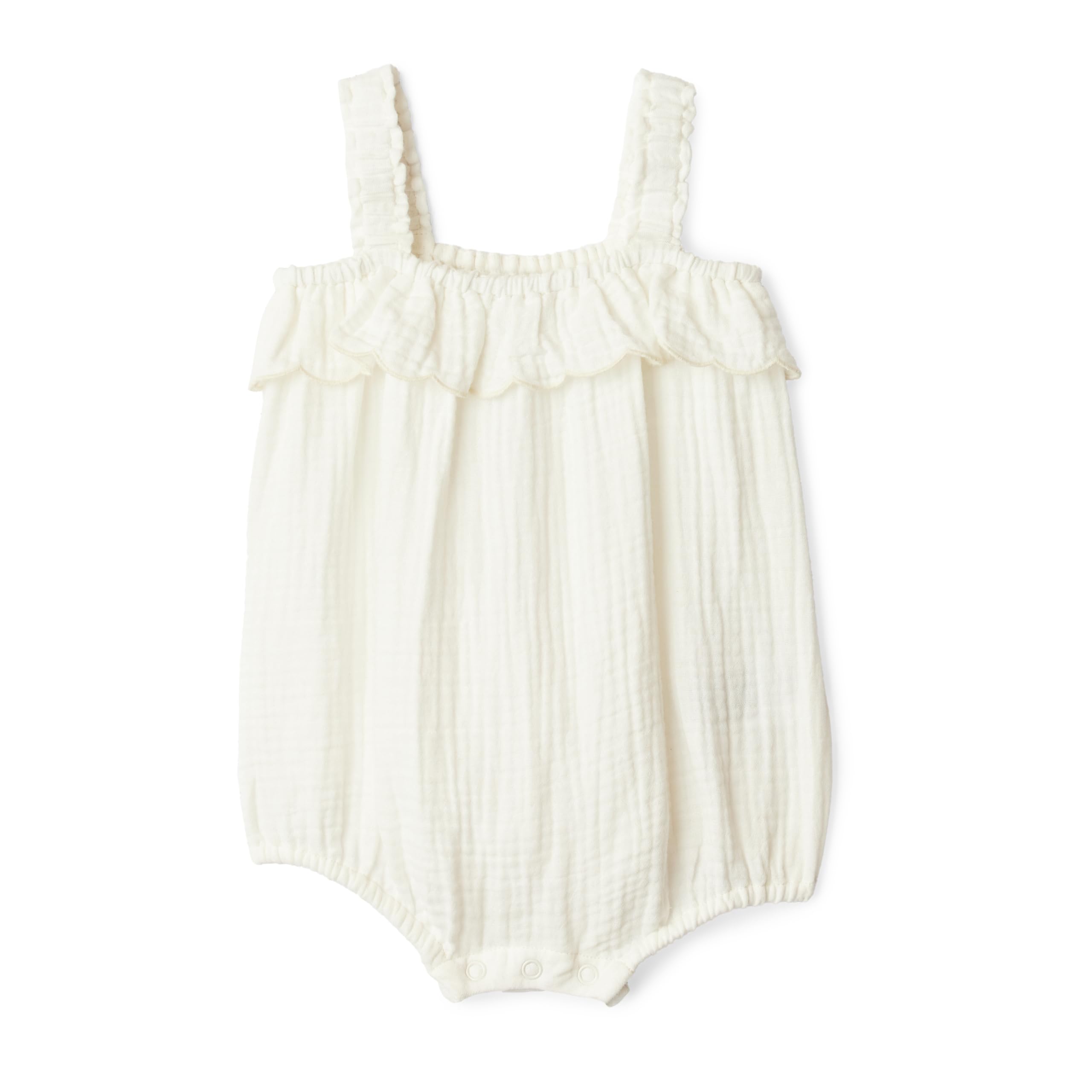 Amazon Essentials x Sofia Grainge Baby Girls' Cotton Gauze Sleeveless Romper Suit, Ivory, Premature