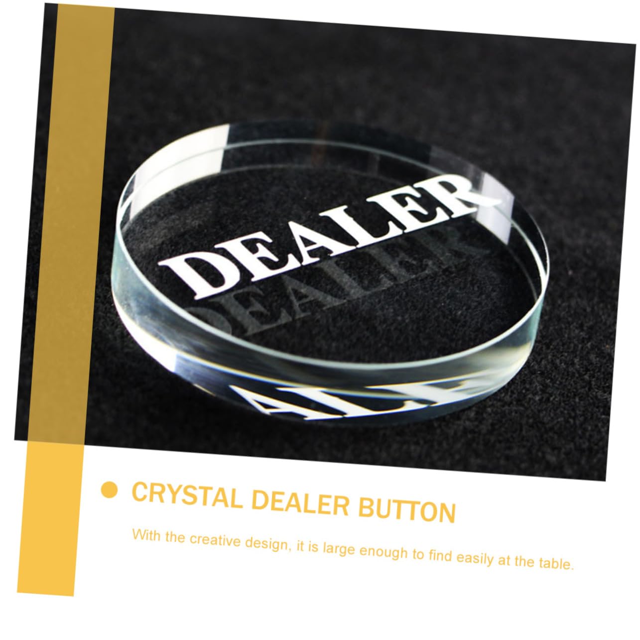 Abaodam 5 Piezas Distribuidor de póquer pequeño crupier de póquer botón de Distribuidor Resistente Desgaste Póker botón repartidor Transparente repartidor póker Accesorios Cristal