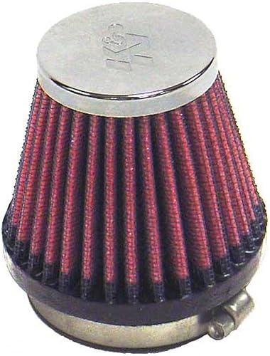 Miniatura 2 de K&N Filtro de aire universal con abrazadera original de alto flujo de por vida: alto rendimiento, premium: diámetro de brida: 2.125 pulgadas, altura