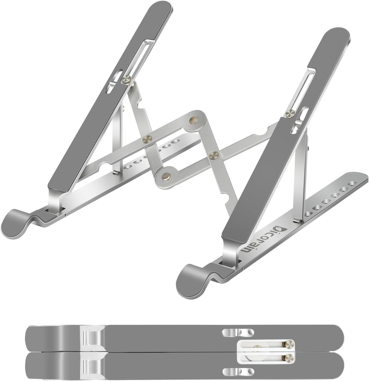 Amazon.co.jp ElfAnt ノートパソコンスタンド 調節可能 ポータブル アルミ合金 10インチ～17インチノートパソコン