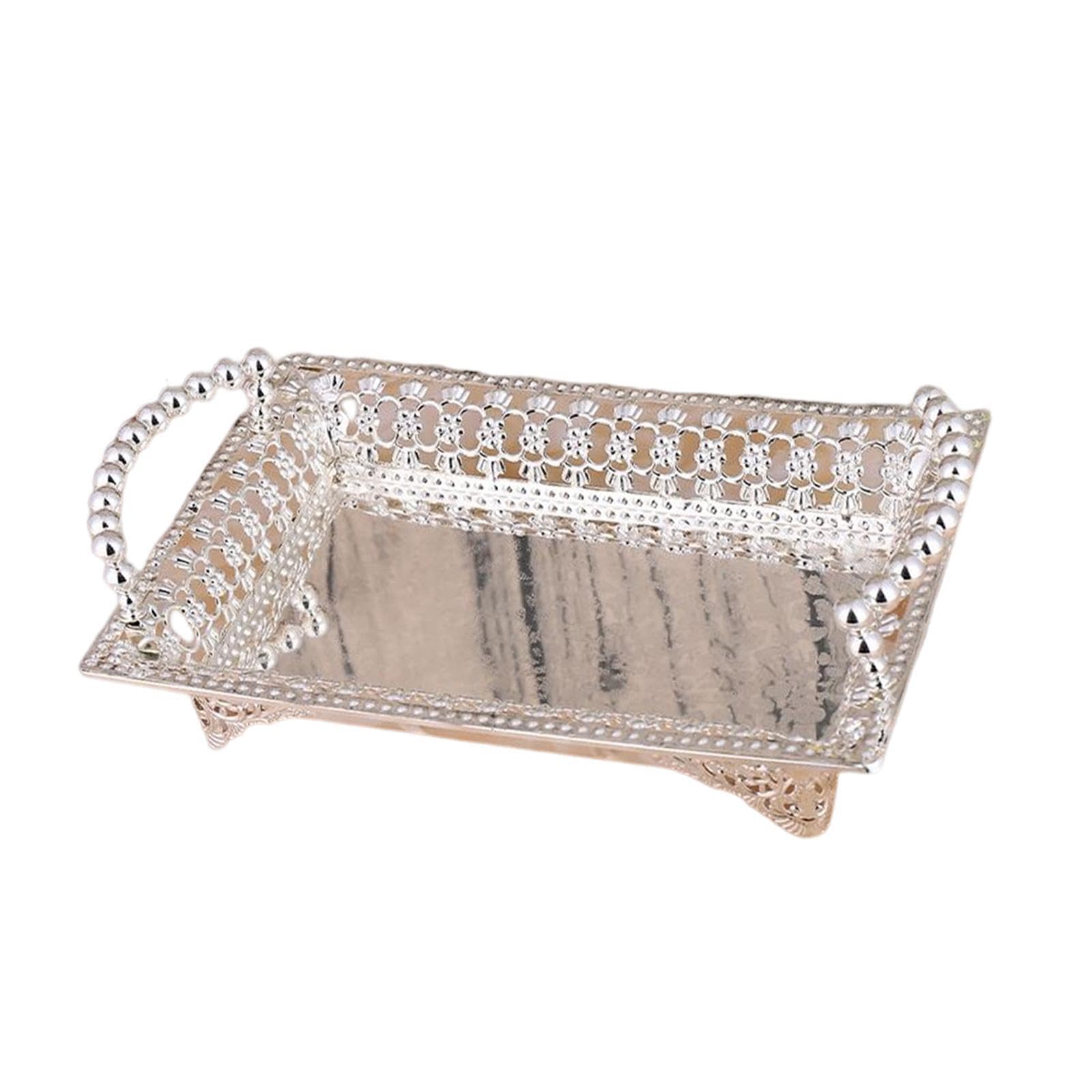 TWISAXC Elegant Serving Tray Decorative Plates Chic Centerpiece Decoration Wedding Birthday Occasions MULTIPURPOSEThis Tray Is Not Only Used To Hold Food