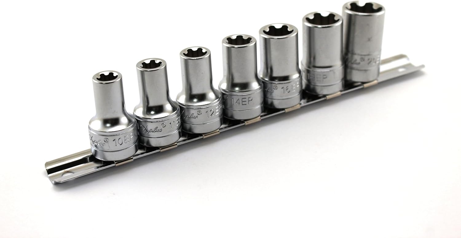 TMAX 7 pc Torx Plus 10-20EP Socket 3/8 Inch Square Drive Auto Repair Impact Ready Tool