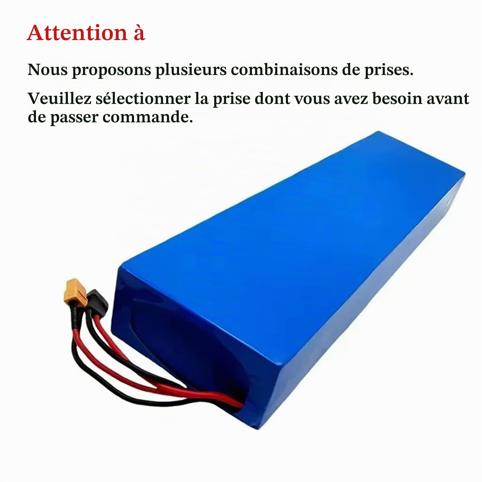 Batterie lithium 48 V 15 Ah 15 000 mAh 13S4P avec BMS, compatible avec les trottinettes électriques Kugoo M4/M4 Pro. Chargeur inclus.(XT60 - T plug)