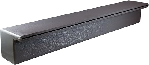 Tomaso - Soporte de pared de plástico ABS para cascada de 24 pulgadas con cascada de agua, para piscina o spa, plástico gris (24 pulgadas)