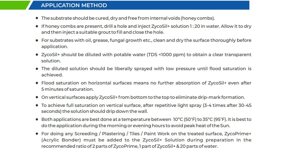 Image of Zydex Zycosil+ 100ml (Pack of 2) + Zycoprime+ 1 Litre (Pack of 1) | Advanced Waterproofing Solution & Acrylic Sealer Bonder | Concrete Protection, Roof Leakage Repair, Wall Seepage Control