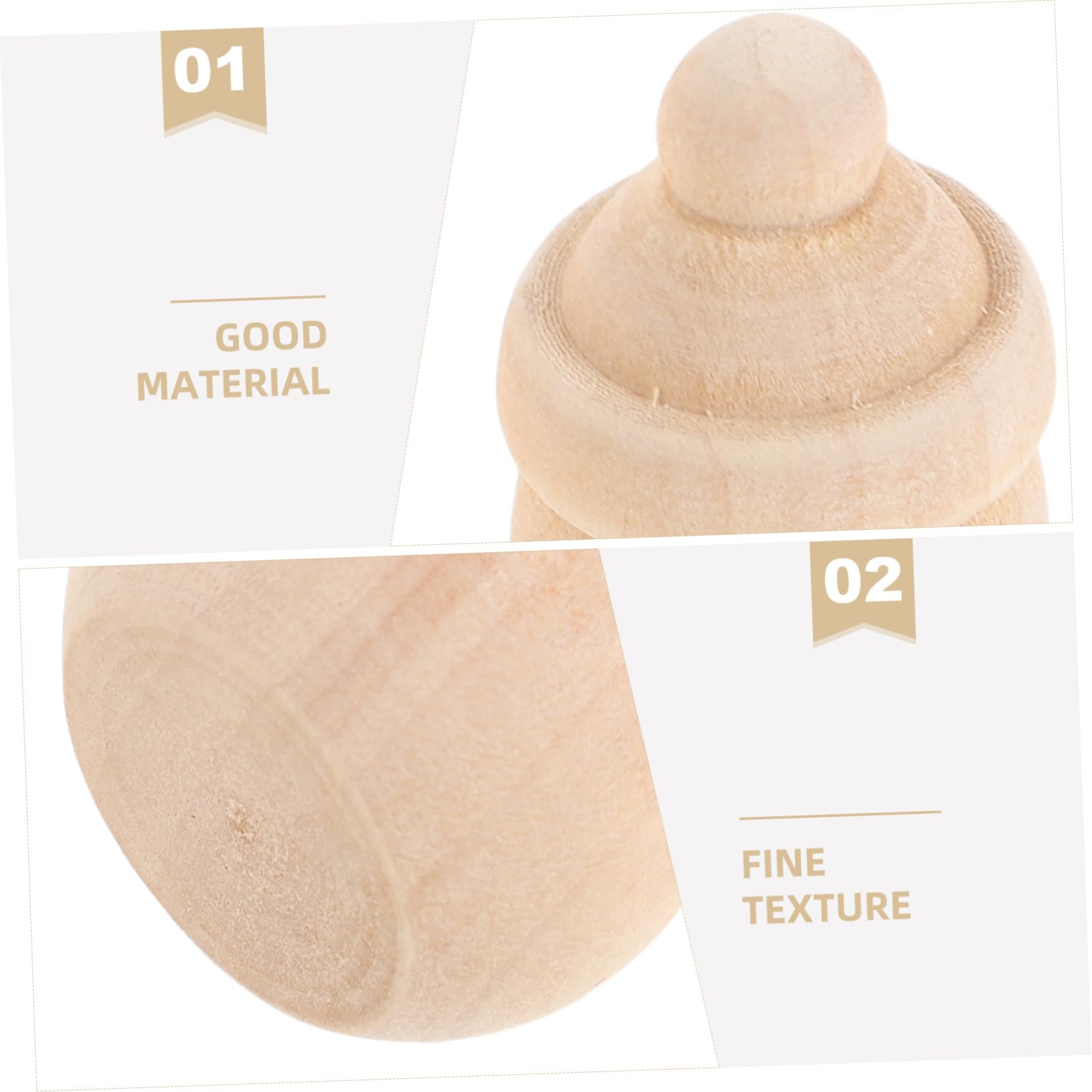 20 Piezas Figuras de Madera de Muñeco Pintar para Manualidades Navideñas Muñecos de Madera para Pintar Decoraciones DIY para Proyectos Artísticos