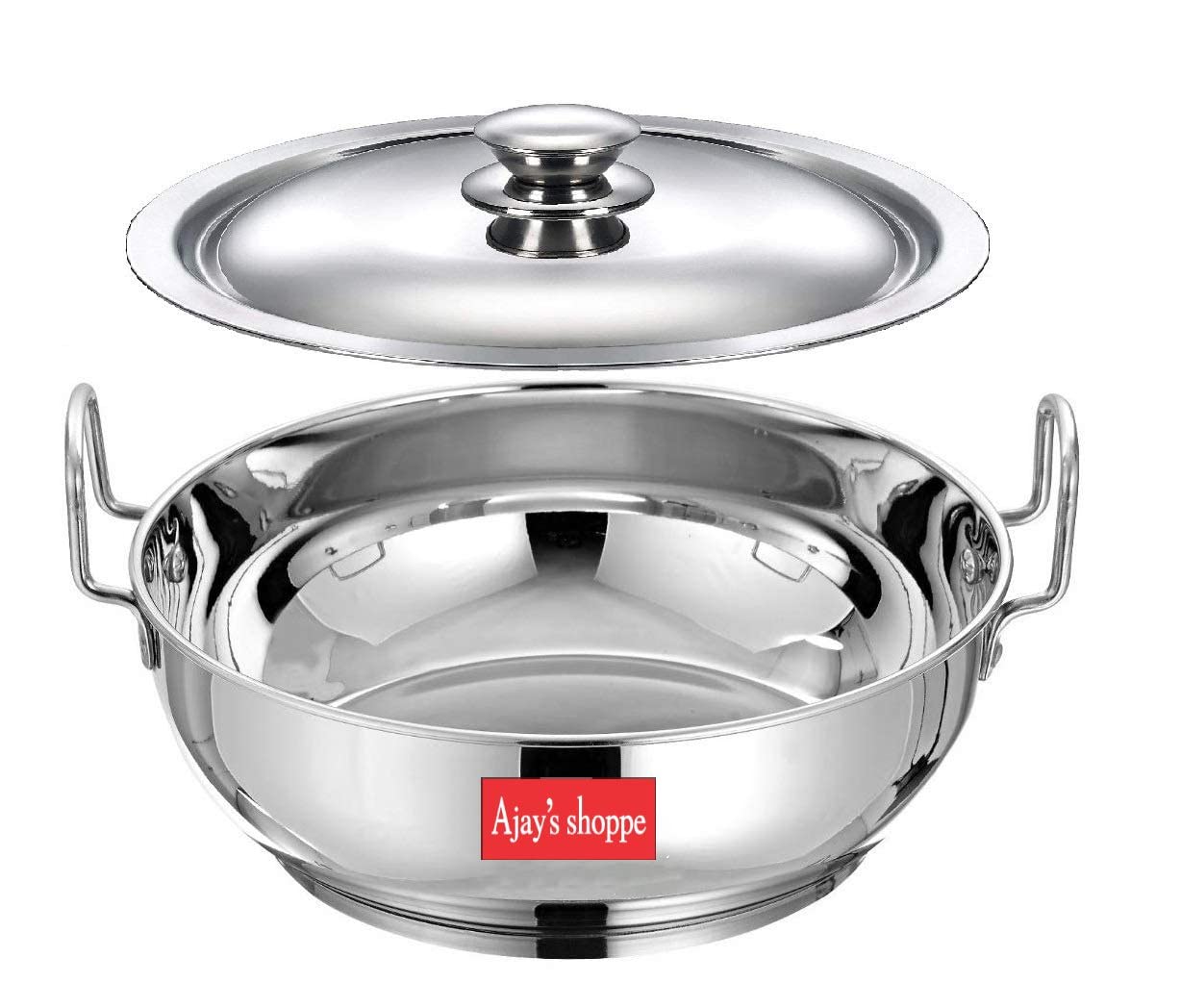 See full amazon price history chart for Ajays Shoppe Stainless Steel Kadhai with Lid, Induction Bottom Kadai, 30 cm, 5 Litre, Heavy Bottom, Induction and Gas Stove Friendly Ajays Shoppe Stainless Steel Kadhai with Lid, Induction Bottom Kadai, 30 cm, 5 Litre, Heavy Bottom, Induction and Gas Stove Friendly (B09B7N252S) Amazon Price History, Amazon Price Tracker