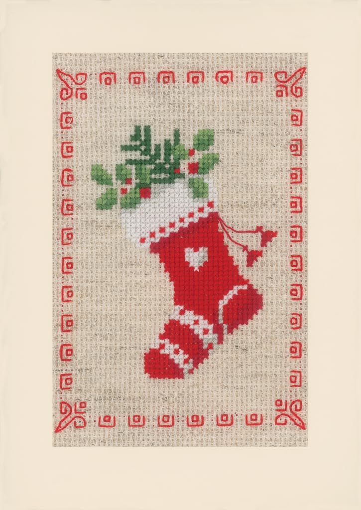 VERVACO (3PL) Cross Stitch, Christmas Motif (18 Count)