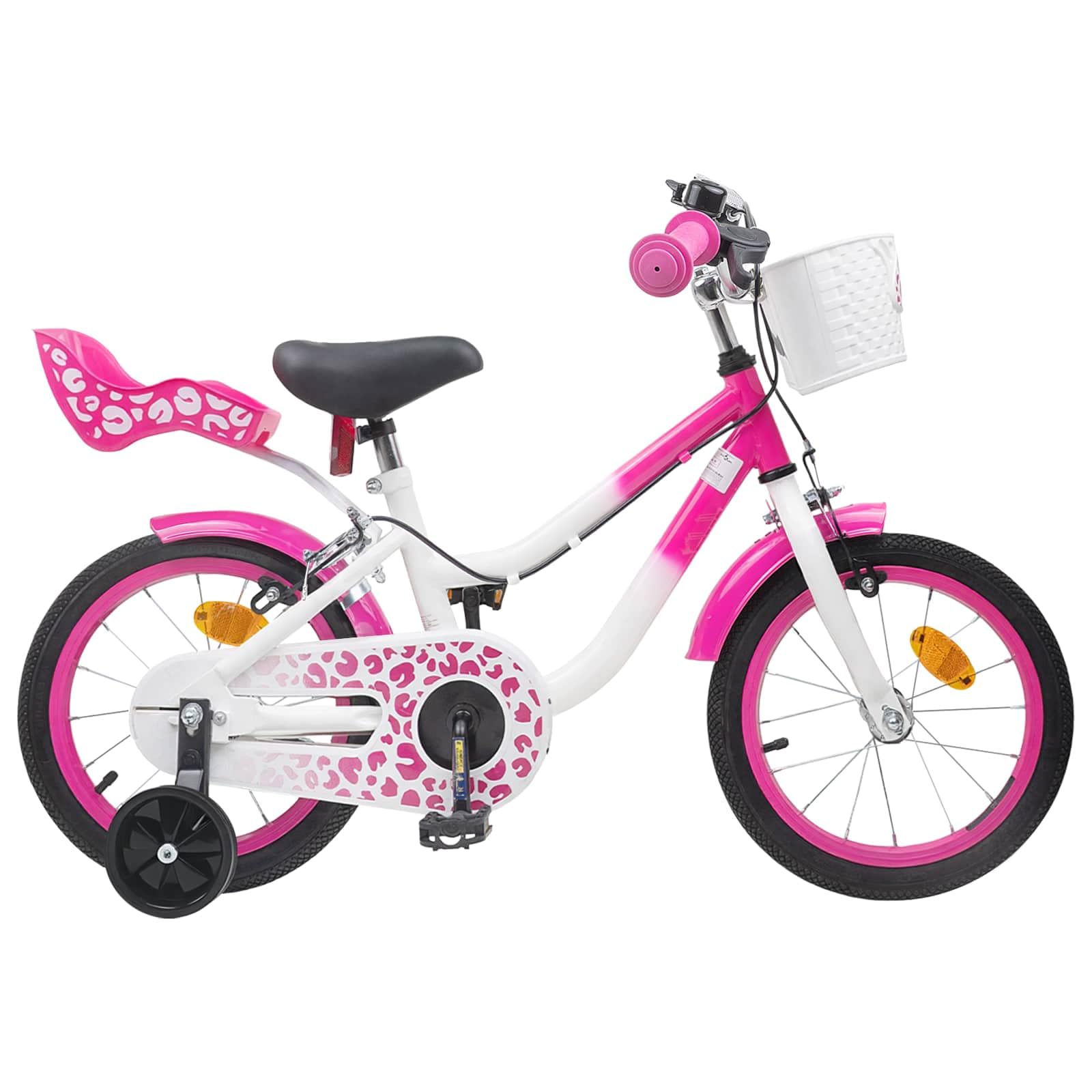 Vélo 12 pouces, cadre en acier rose