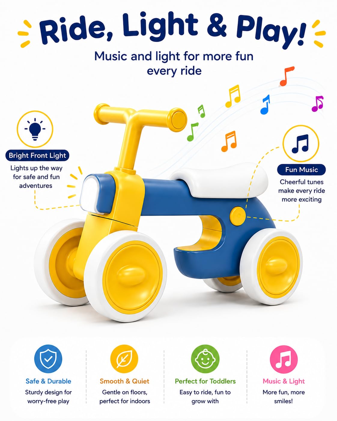 Amazon.com: Henry & Colin First Balance Bike for 1 Year Old, 4