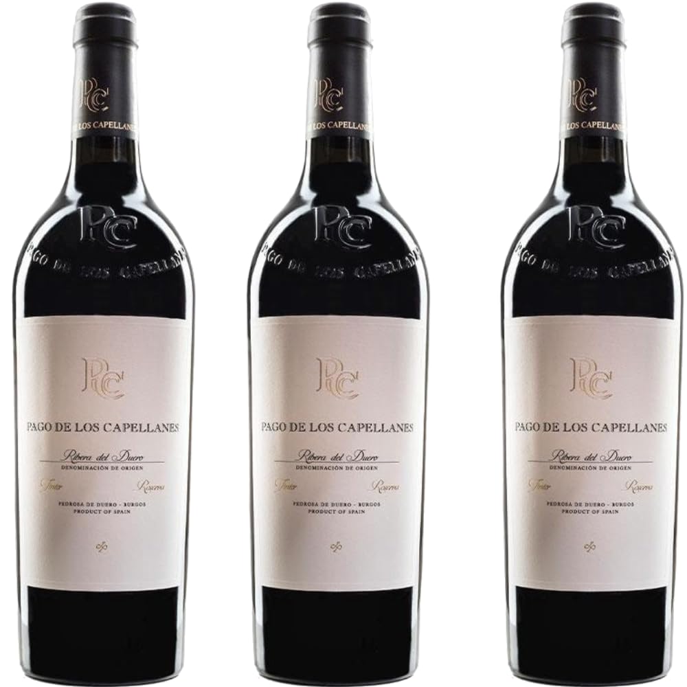 Pago de los Capellanes Reserva 2022 | 3 Botellas | Vino Tinto Premium de la Ribera del Duero | Crianza 18 Meses en Roble Francés | Complejo y Elegante | 750 ml