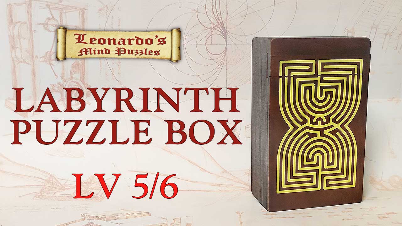 Logica Puzzles Kunst. Da Vinci's Huis - Houten Hersenkraker - Geheime Doos - Moeilijkheidsgraad: 4/6 Extreem - Leonardo da Vinci-Collectie
