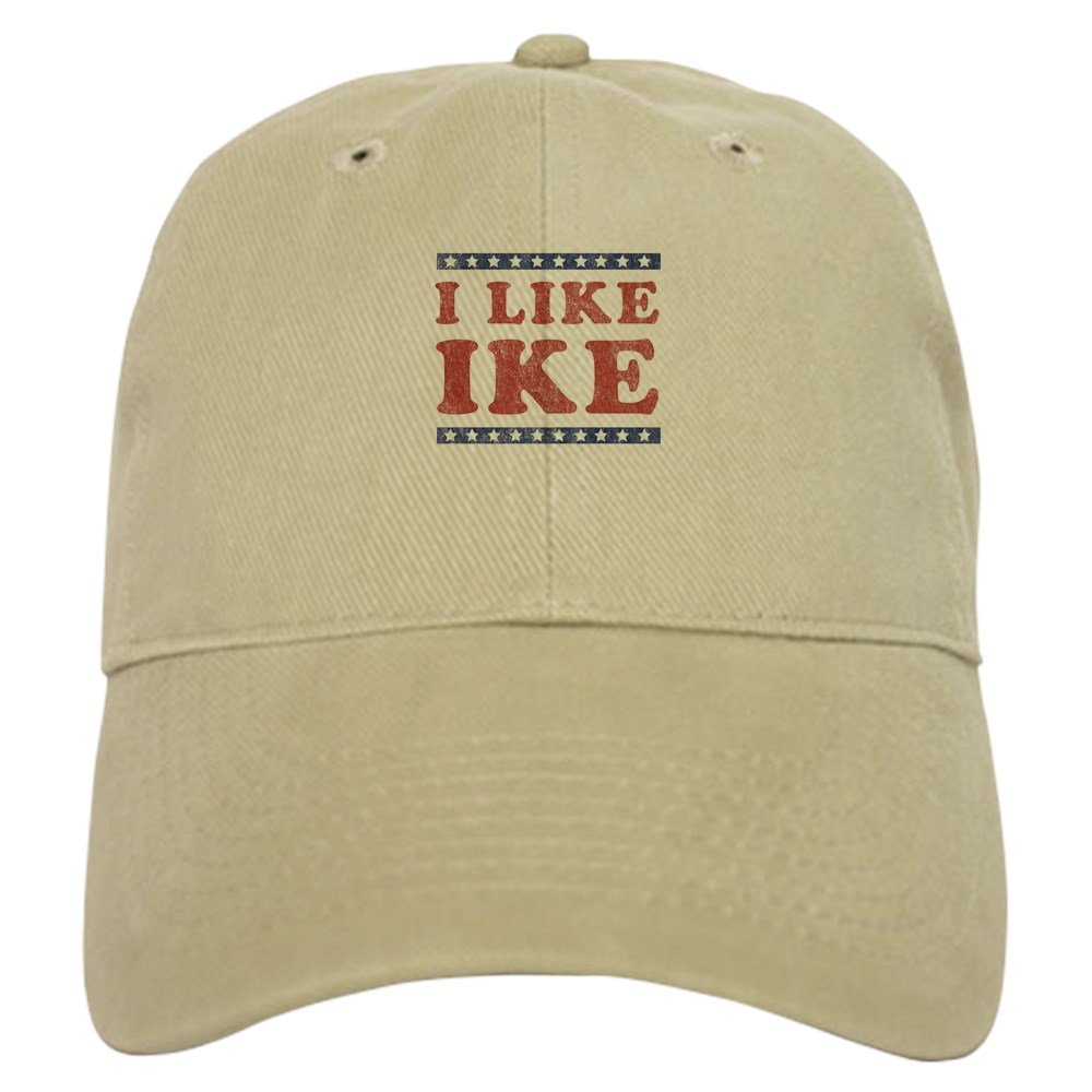 CafePress I Like IKE Cap Unique Adjustable Baseball Hat Khaki