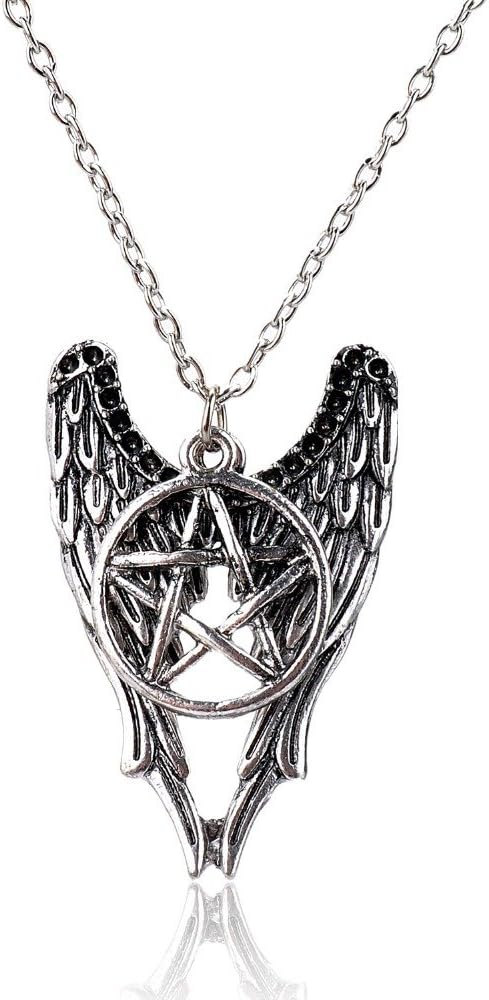 Supernatural Inspired Destiel Necklace with Symbols Representing Dean and Castiel COMES INSIDE GIFTBOX