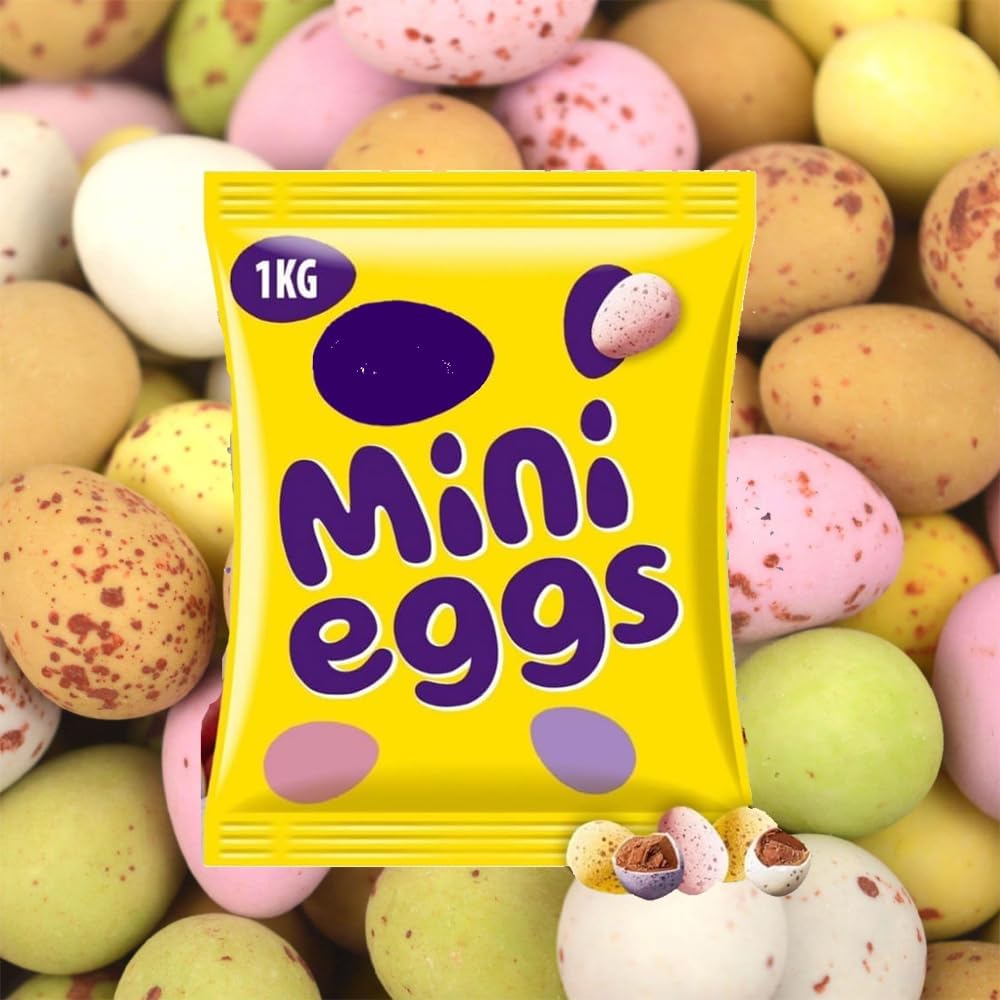 Milk Chocolate Mini Eggs Bag 1kg - Perfect for Easter Egg Hunt - Easter Mini Chocolate Eggs