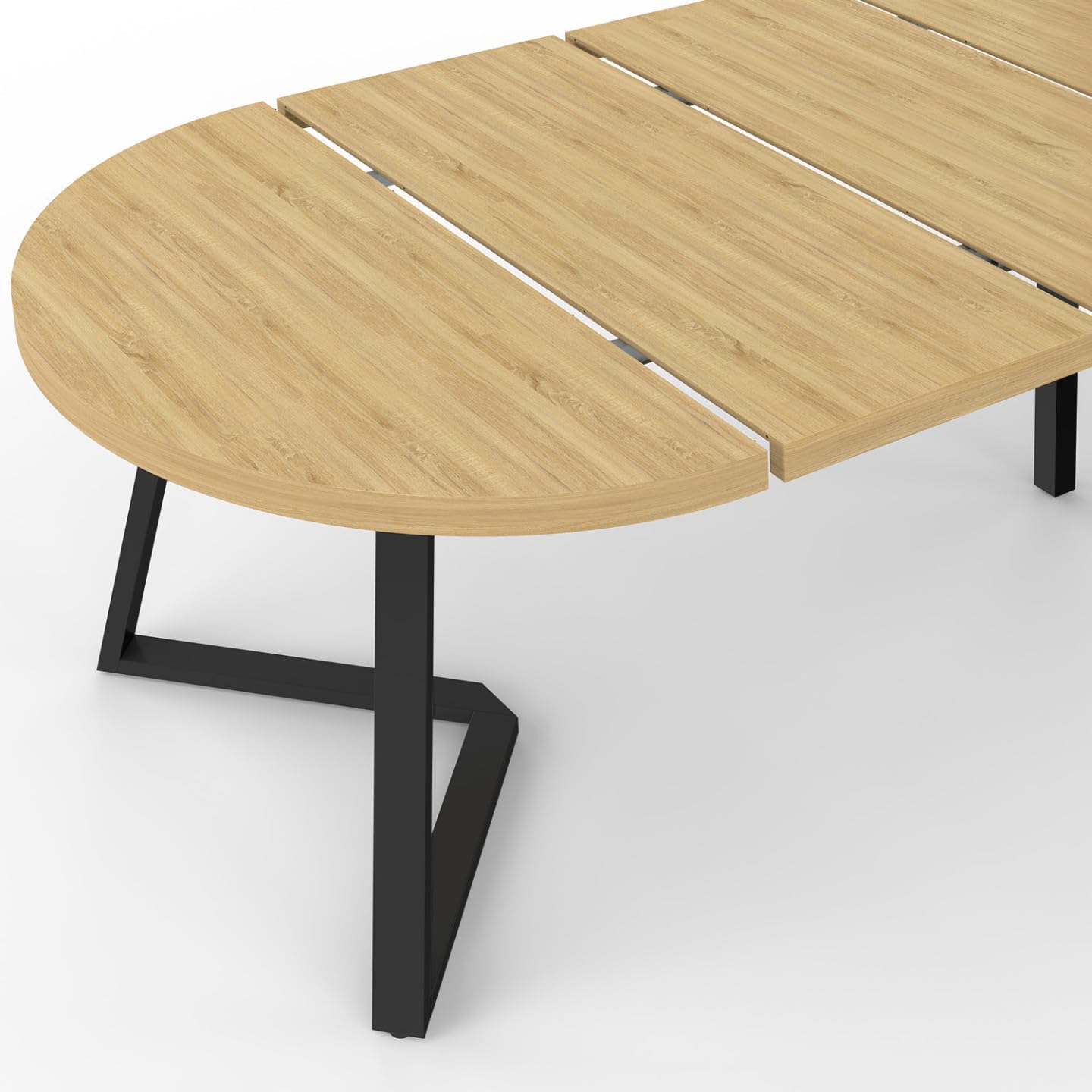 IDMarket – Mesa de comedor extensible redonda Selma 4-10 personas madera efecto haya 110-300 cm
