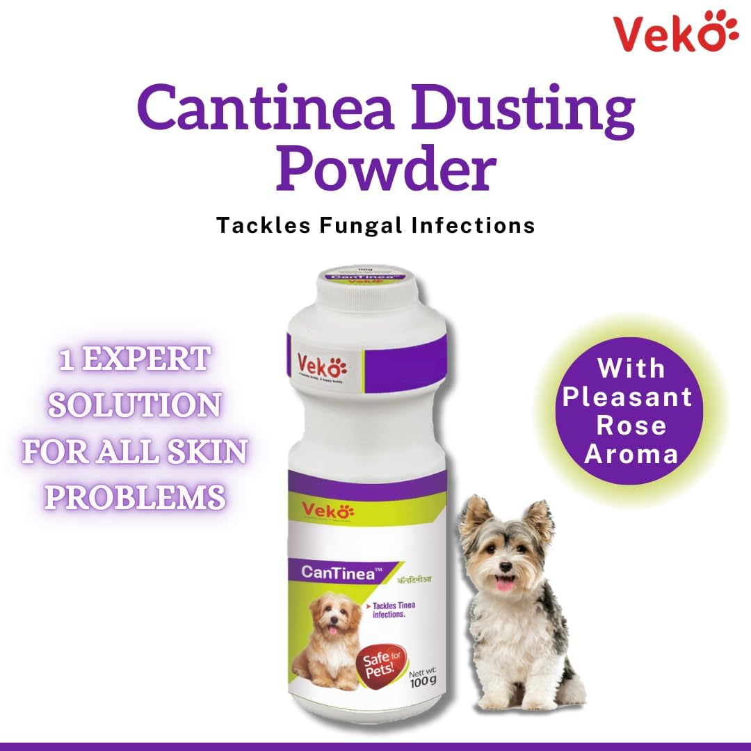 Veko Cantinea Dusting Powder | Powder for Dog & Puppy 100 gm(Pack of 2) 3