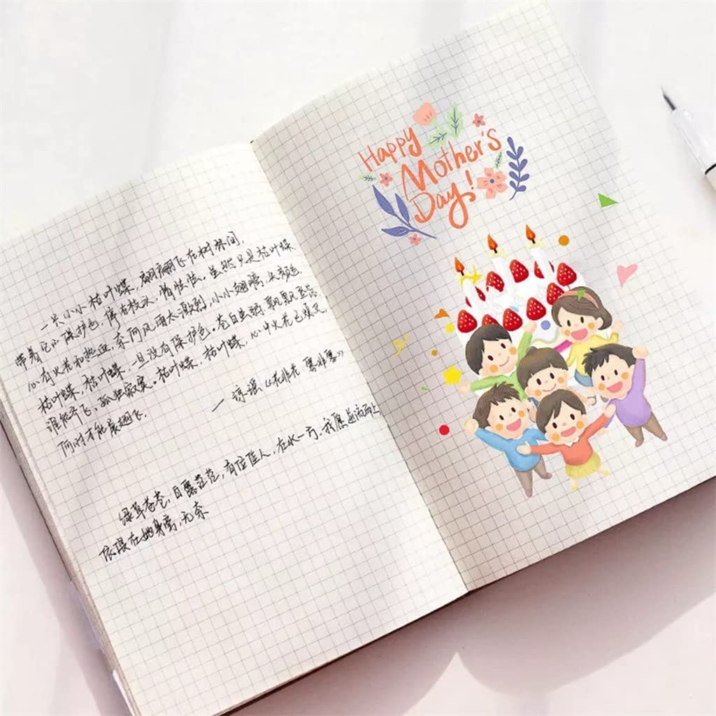 Cuadernos de la cuadrícula Agenda Planificador de Cuaderno Personal Presupuesto Libro de no Bloc de Notas Suministros Escolares de Oficina (Color : A, Size : 15cm x 21cm)