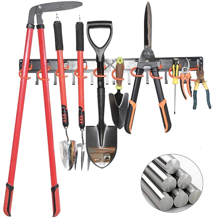 Buy All Metal Garden Tool Organizer,Garage Organizer,Adjustable Storage