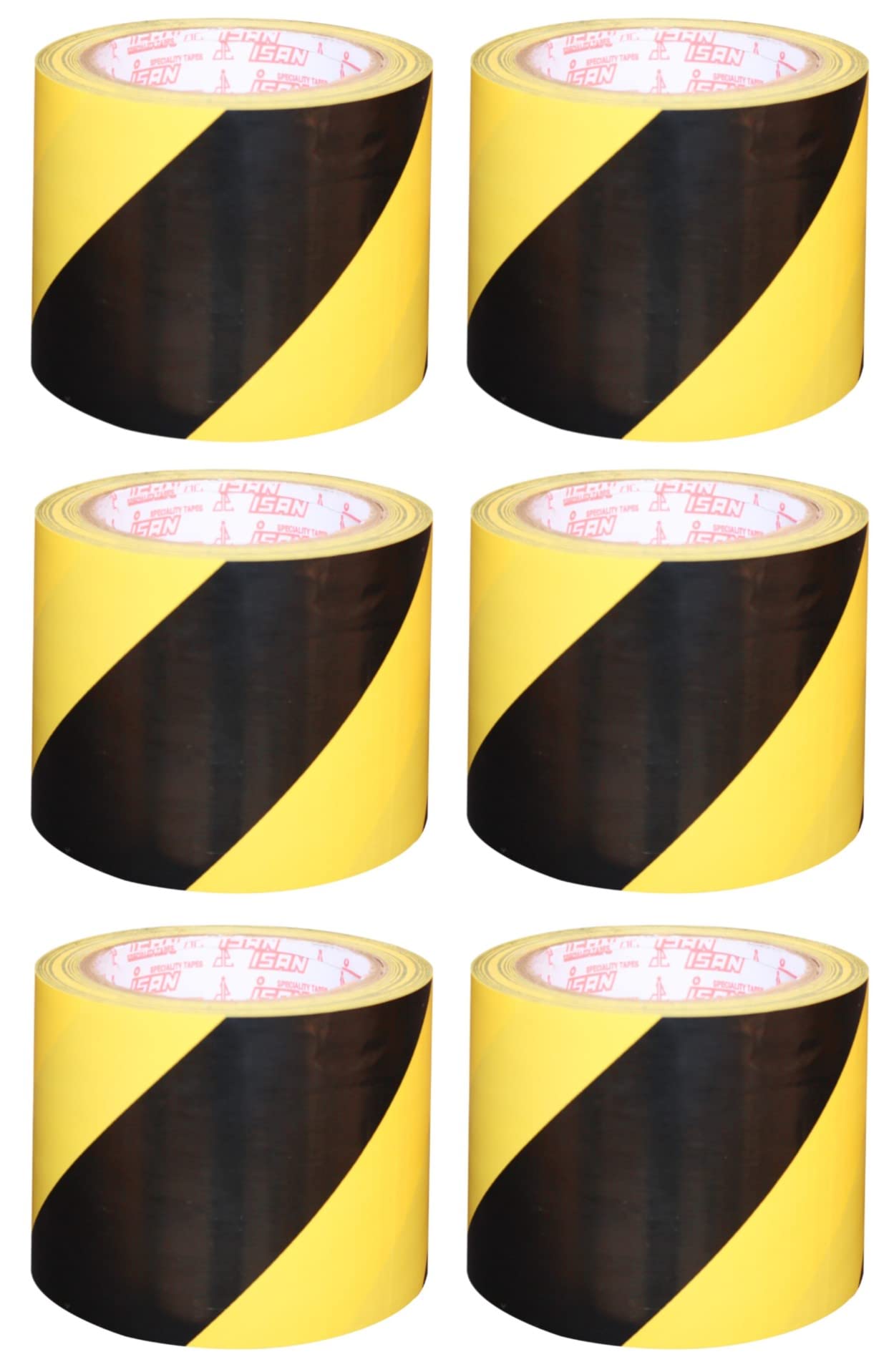 ISAN® YELLOW BLACK Striped Vinyl Floor Marking Tape 96mm (4" Approx) Width X 15Mtr Length, PVC, Non-Abresive Caution Tape (6 Pcs.) (B09HGL7ML9) Amazon Price History, Amazon Price Tracker