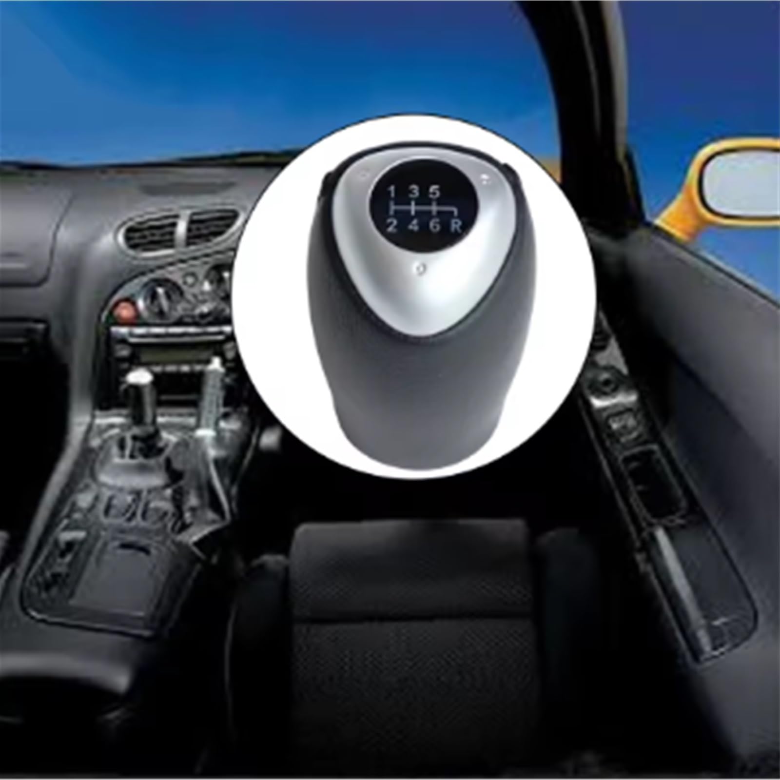 Gałka zmiany biegów do Mazda RX7 RX8, czarna, z ABS, do manualnej skrzyni biegów.
