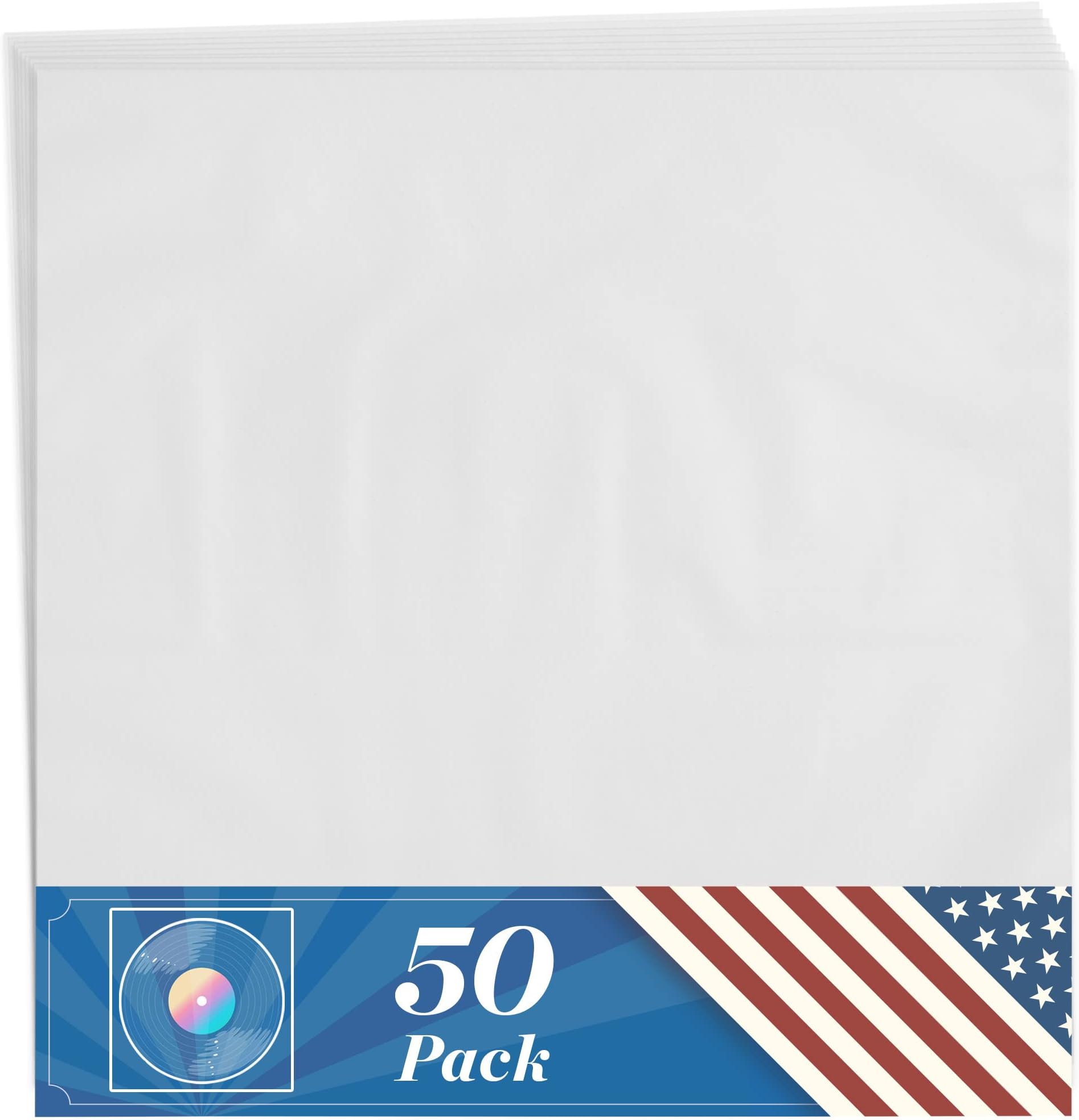 Pochettes Papier Polyéthylène Lot De 100 Pochettes De Protection Pour Vinyles 45 Tours - Papier Doublé Polyéthylène Sleeve Vinyle