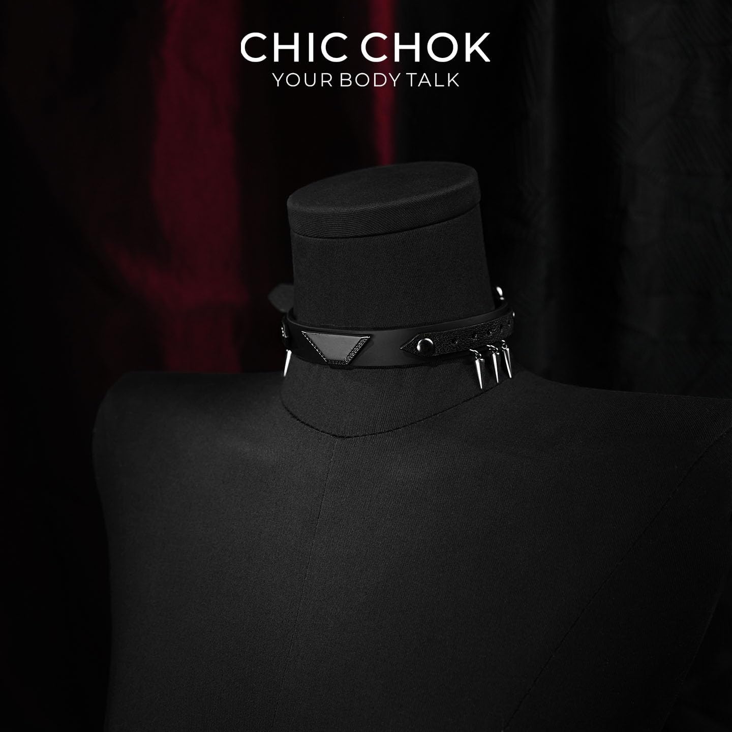 Handmade Genuine Leather Choker Necklace Gothic Punk Black Spiked Necklace Collar Jewelry Gifts for Men Women - Image 6