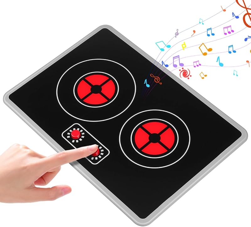 VOSAREA Kids Kitchen Appliance Toy Simulated Induction Cooker with Luminous Effects Toddler Pretend Play Kitchen Role-Playing Induction Cooker Toy