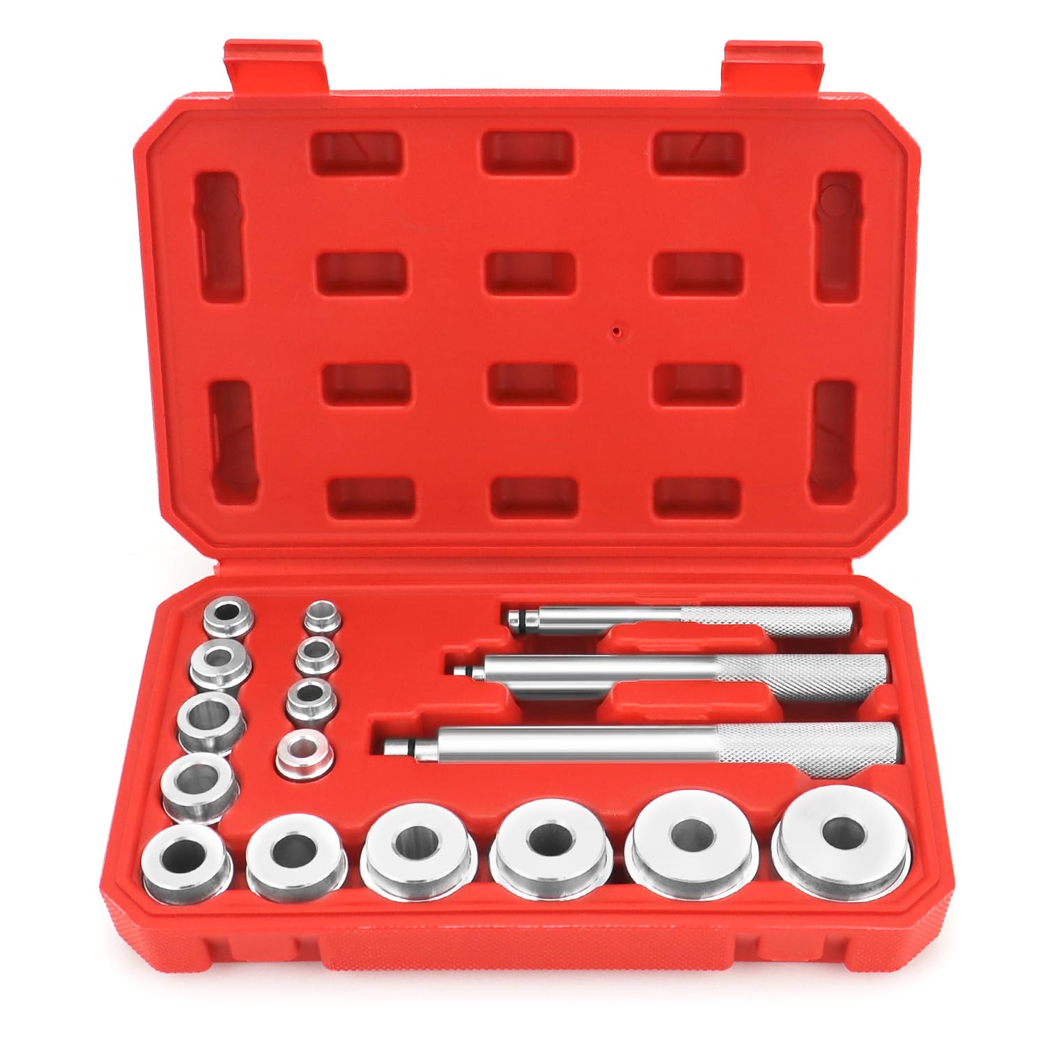 QWORK®17 Pezzi Estrattore Cuscinetti, Estrattori per Cuscinetti per Cuscinetti Ruota, Strumenti per Riparazione Gruppo Estrattore per Cuscinetti Ruota