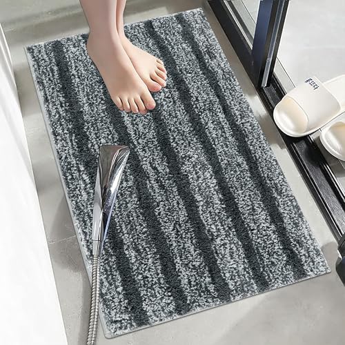 Image of RD TREND Microfiber Anti-Slip Door Mat for Entrance 60x90 cm | Anti-Skid, Quick Dry & Washable | Soft Absorbent Floor Mat for Bedroom, Home, Office & Kitchen (Ash Grey)