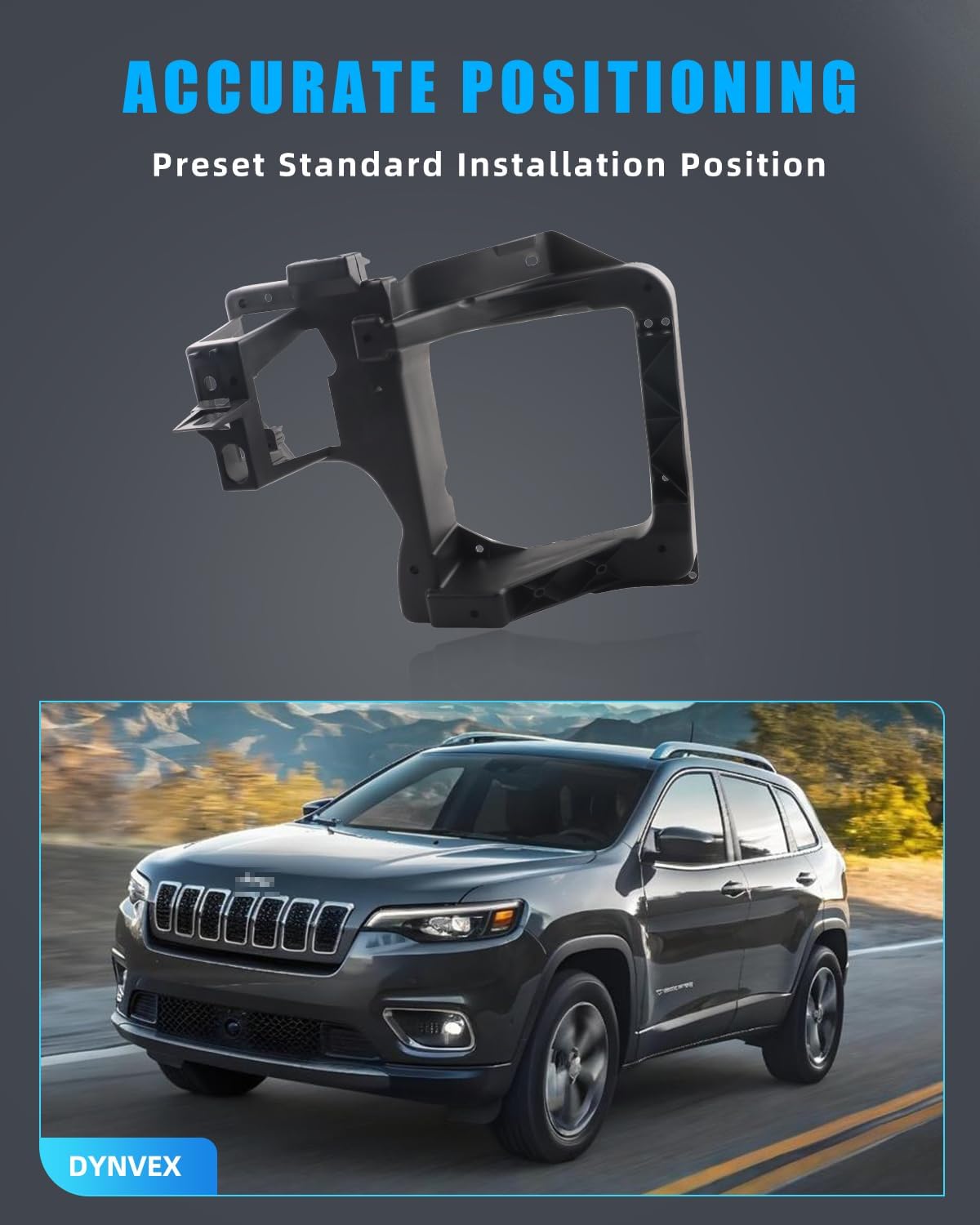 Headlight Mounting Panel Front Driver & Passenger Side for J-e-e-p Cherokee 2014-2018, Front Headlight Mounting Panel Reinforcement Replace CH1221122, CH1221121 68227483AA 68227484AA, 1 Pair