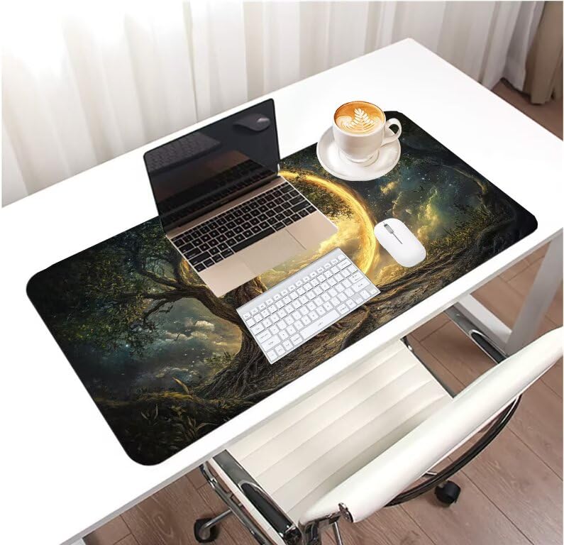 Tapis de Souris Gamer 900x500 Grand Format Jaune Idée Cadeau Originale PC