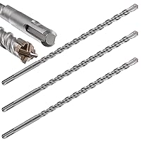 Vista 8 de Broca para hormigón, 1 unidad, 1 pulgada x 10 "-8 pulgadas, material de carburo de doble rosca de tipo cruzado, adecuado para hormigón, ladrillo