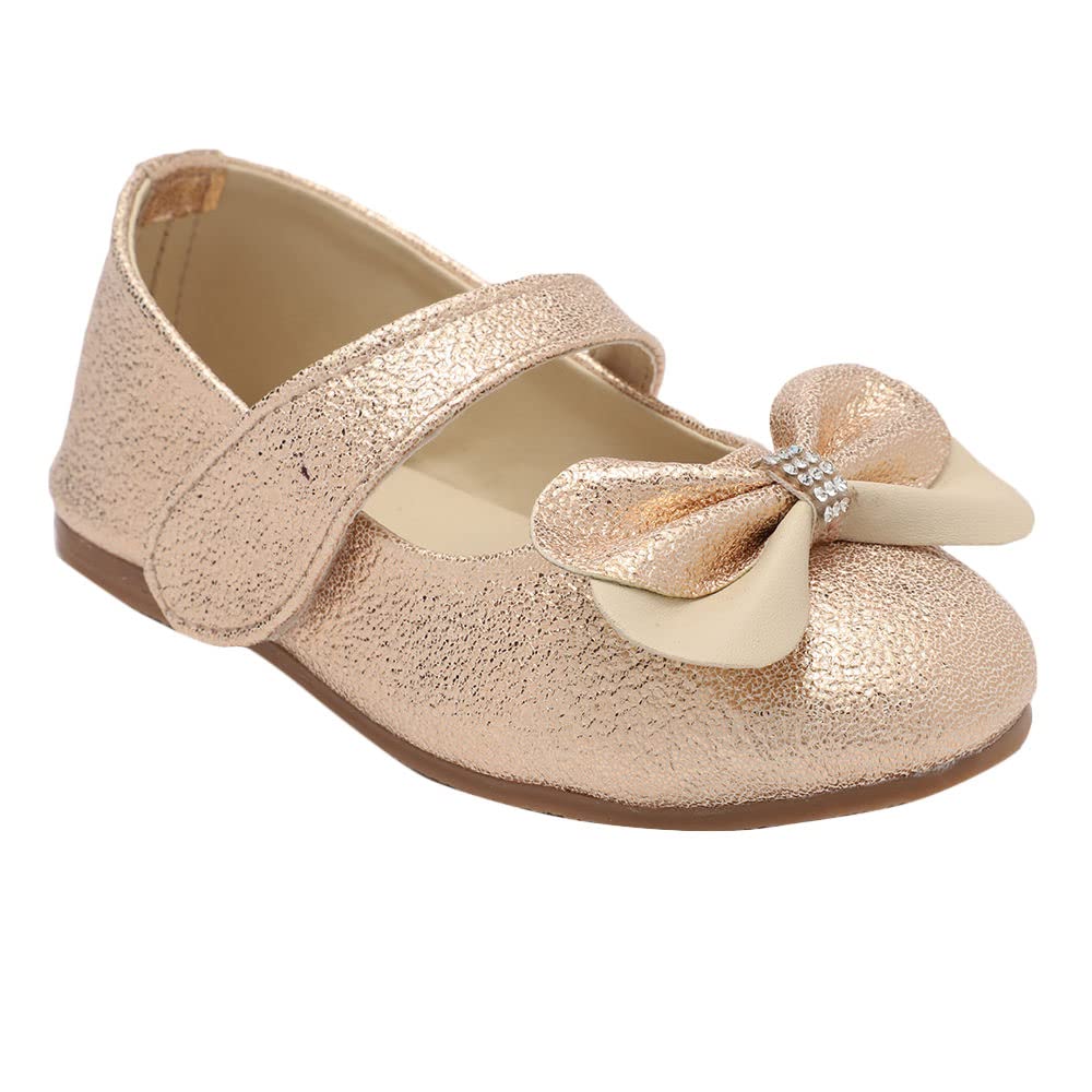 Hopscotch Girls Synthetic Bow Applique Mary Jane in Gold Color, UK:10.5 (IES-4187398) (B0BXF4LGK3) Amazon Price History, Amazon Price Tracker