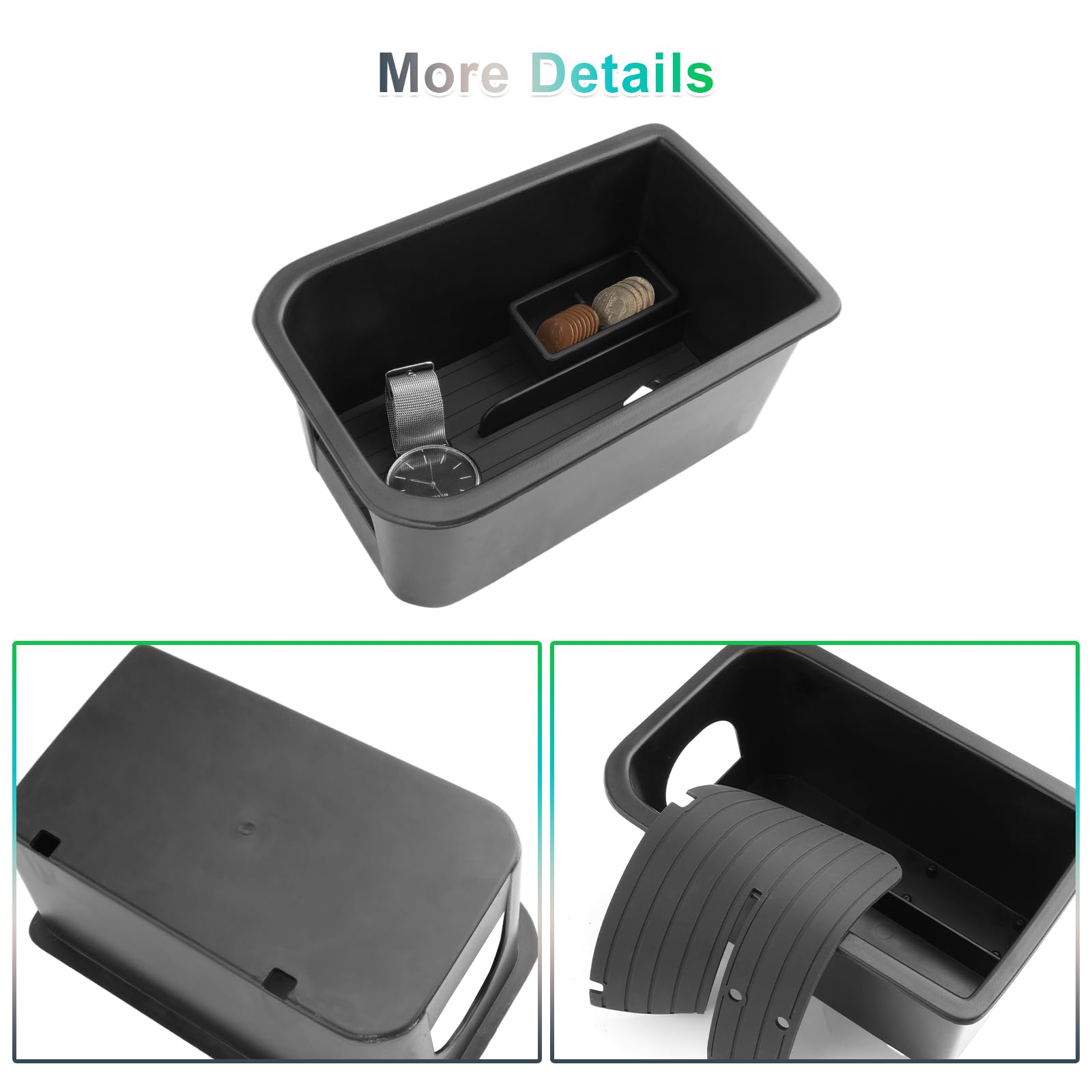 GAFAT Kompatibel mit Neu Cupra Terramar 2025 2026 Mittelkonsole Aufbewahrungsbox, Armlehne Organizer Ablagen für Terramar VZ 2.0/1.5 Hybird VZ, mit Silikon-Münzbox und Gummimatte