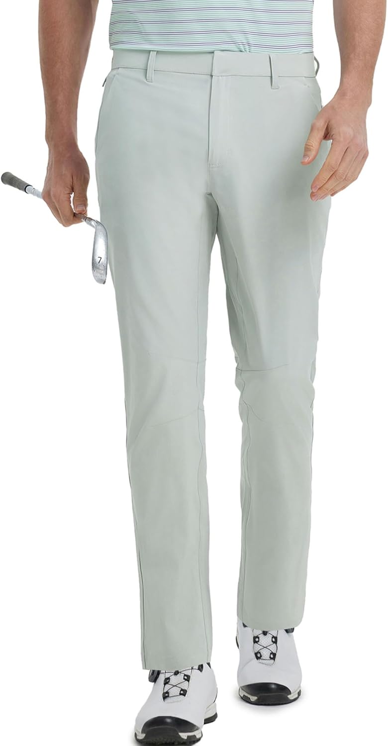M MAELREG Golf Pants Men Stretch Lightweight 5 Pockets - 30"/32"/34" Water-Resistant Casual Trousers Mens Dress Pants Glacier Grey 38W x 32L