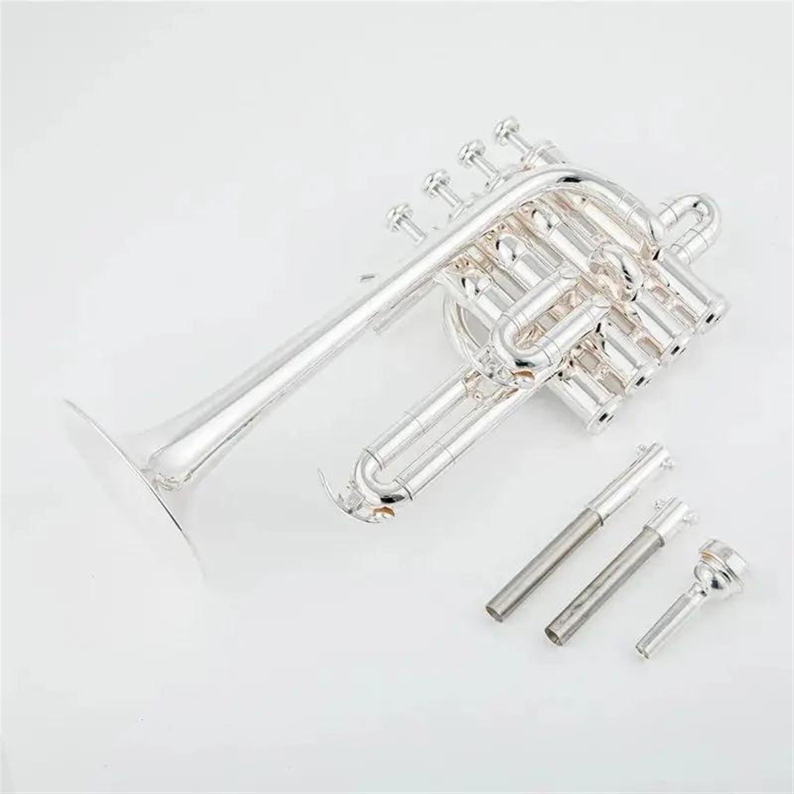 Standard Trompeten Professionelle Hohe Trompete Bb Piccolo Trompete Messing Gold Silber Lack Oberfläche Trompete Edelstahl Messing Trompete