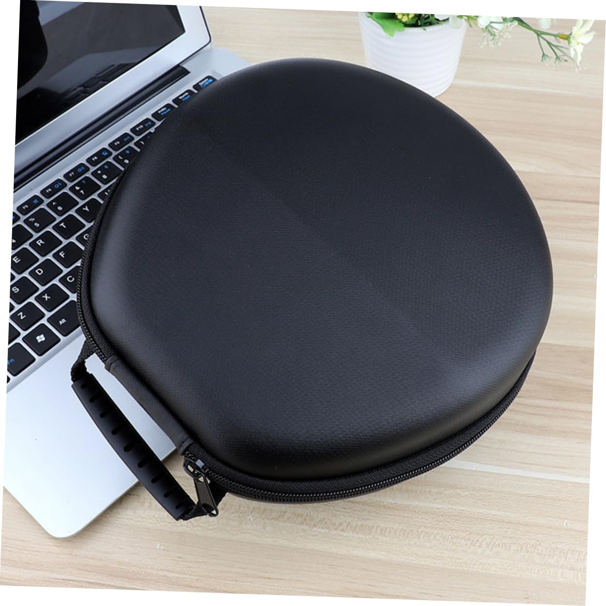 Tofficu Borsa per Cuffie Portatili in Pu Custodia per Trasporto di Auricolari Cerniera per Riporre Cavi Cuffie e Altri Accessori Elettronici