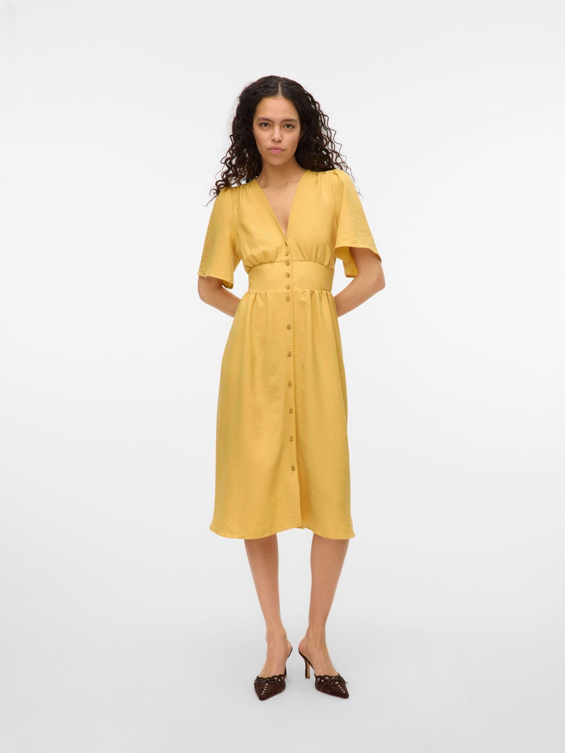 VERO Moda Damen Vmmelaney 2/4 Blk Dress WVN Noos Vmmelaney 2/4 Blk Dress WVN Noos (1er Pack)