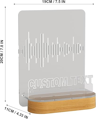 Miniatura 7 de Ammonite Vinilo giratorio personalizable con luz y soporte para discos, soporte de acrílico de madera para exhibición y almacenamiento de álbumes de