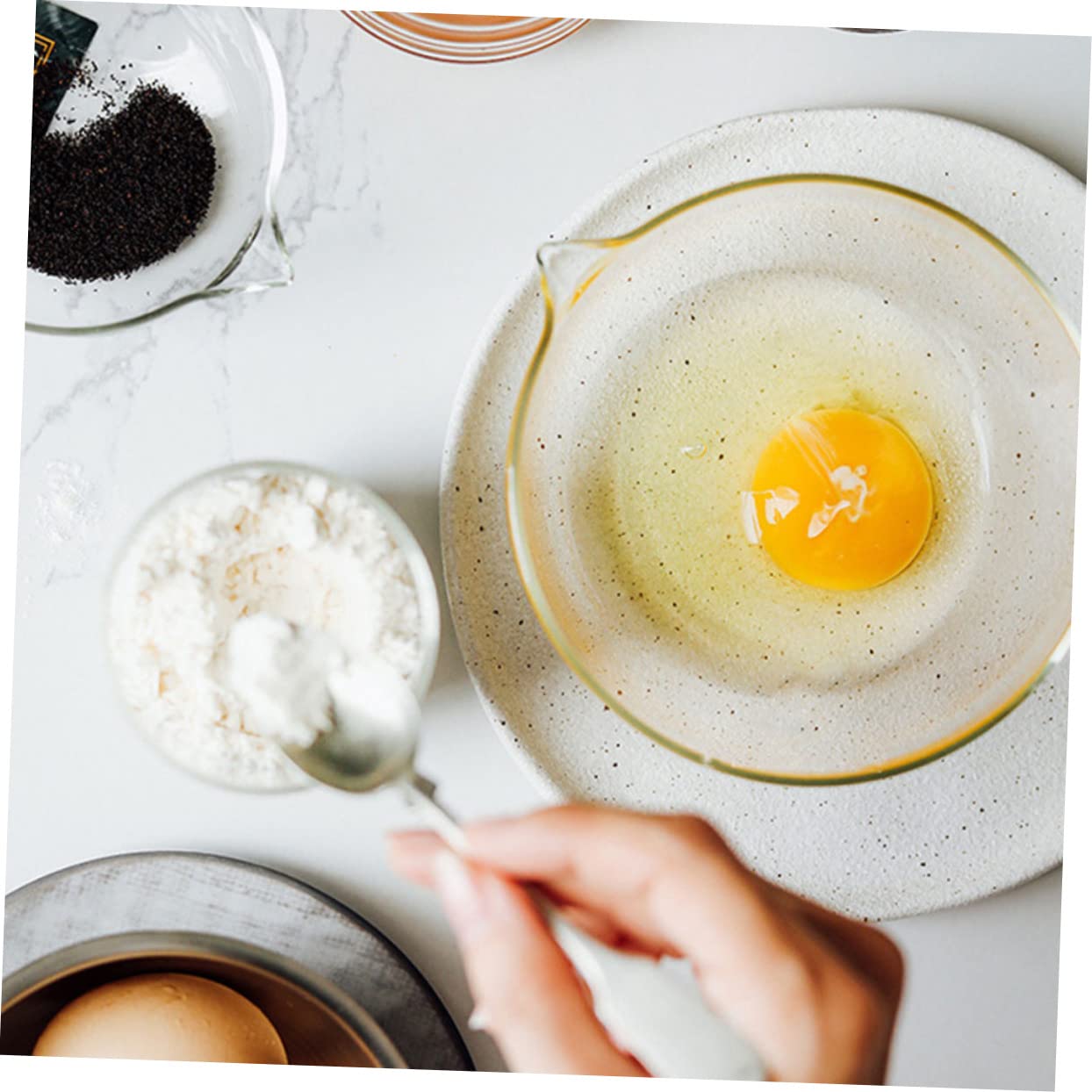 COLLBATH 2pcs Round Glass Bowl Sauce Cups Bowl Dishes Sauce Dispenser Bowl Appetizer Plates Appetizer Bowls Ketchup Dishes Portion Cups Condiment Container Seasoning Plates Transparent