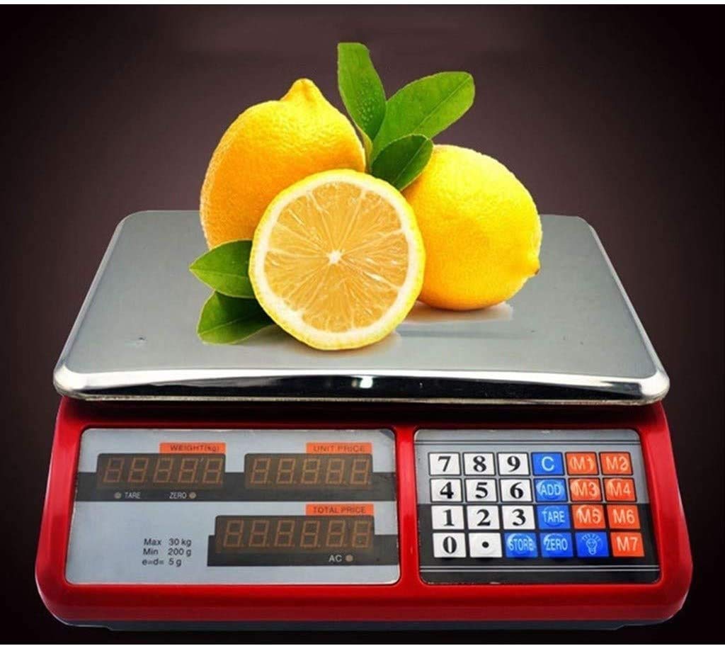 Básculas electrónicas Báscula Digital Cálculo de Precios Pesaje Básculas industriales LCD de Acero Inoxidable (